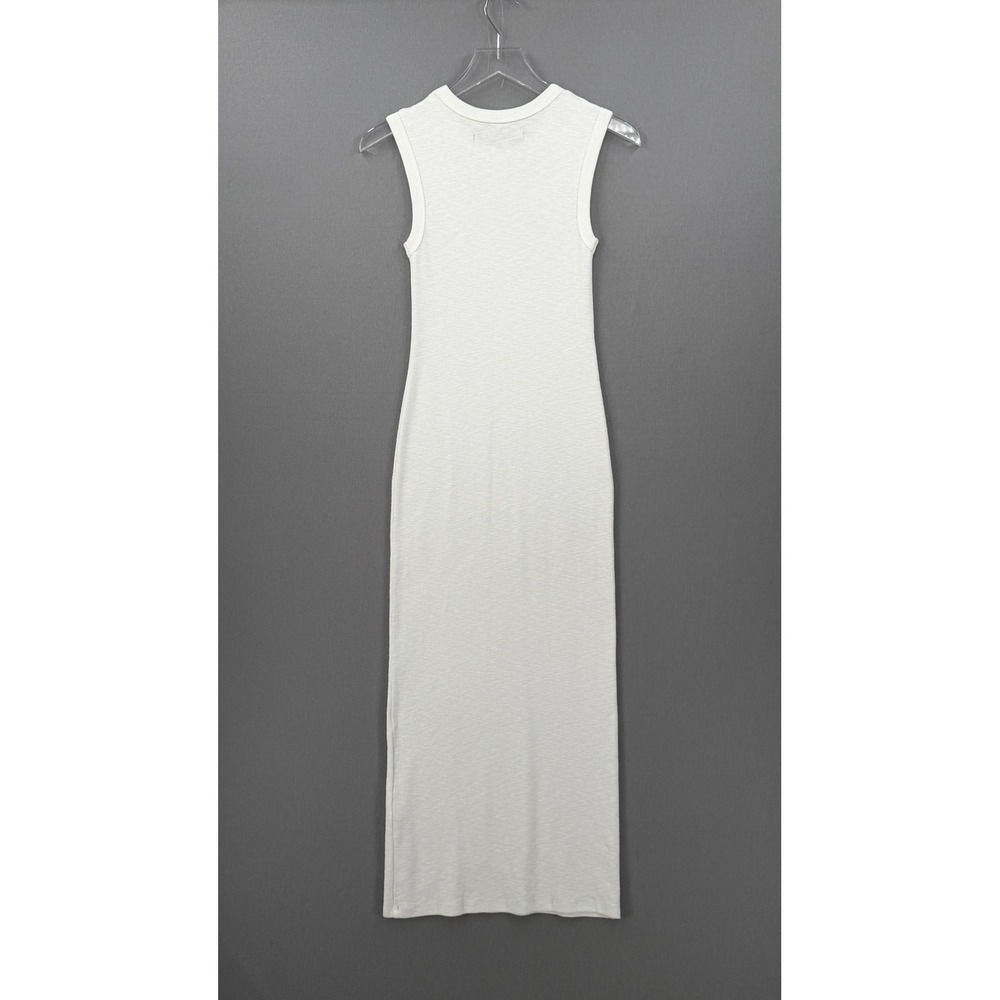 ENZA COSTA Textured Knit Sleeveless Maxi Dress Womens Small Off White Crew neck - Picture 5 of 16